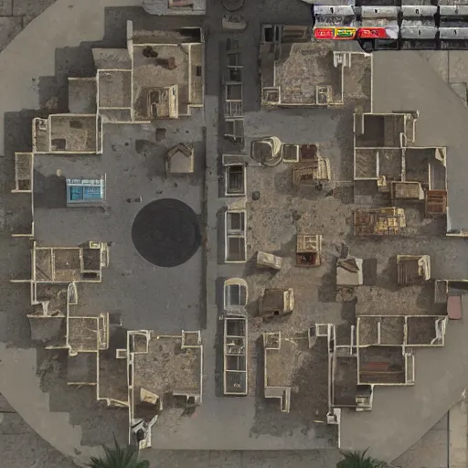 Prompt: dust 2 map if it was a real place