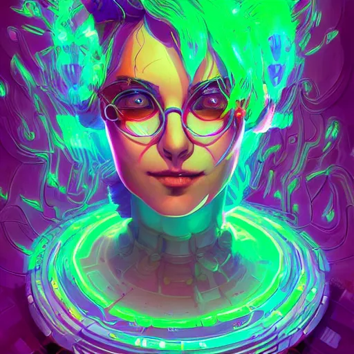 Image similar to skill magic geek inside matrix deepdream radiating a glowing aura stuff loot legends stylized digital illustration video game icon artstation lois van baarle, ilya kuvshinov, rossdraws,