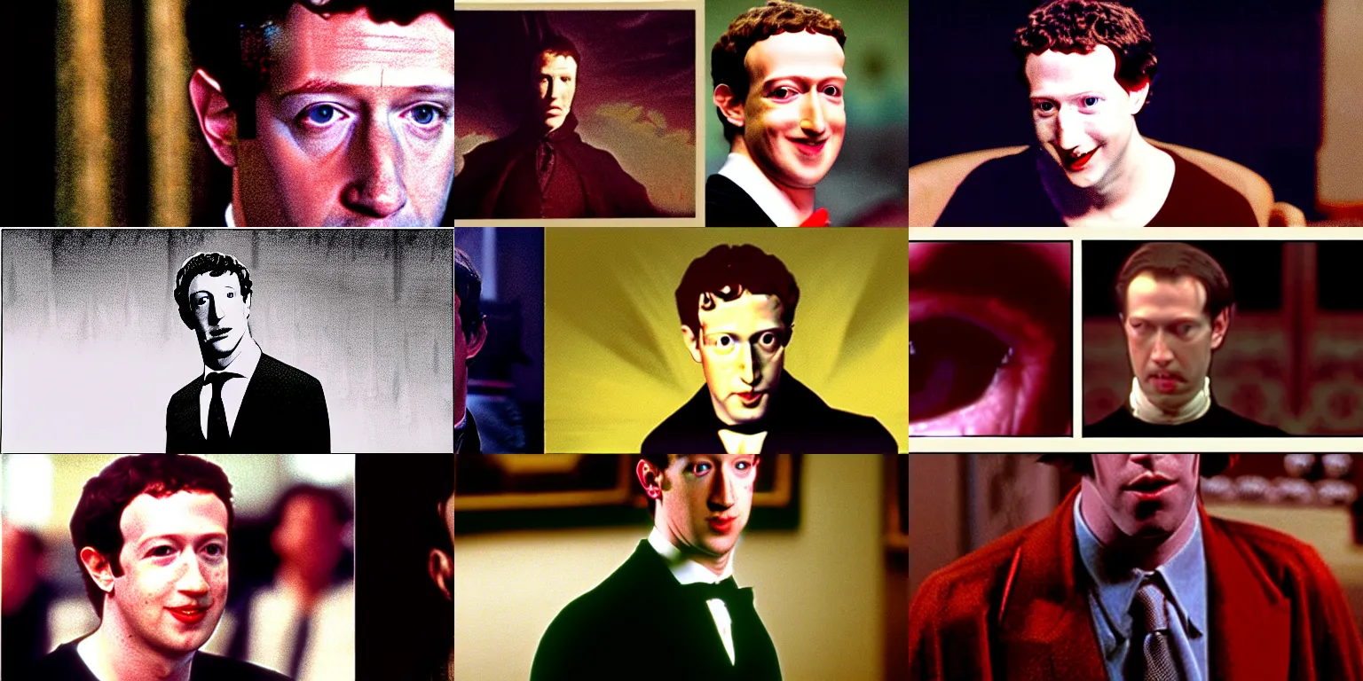 Prompt: mark zuckerberg in bram stoker's dracula ( 1 9 9 2 ) transylvania vampires