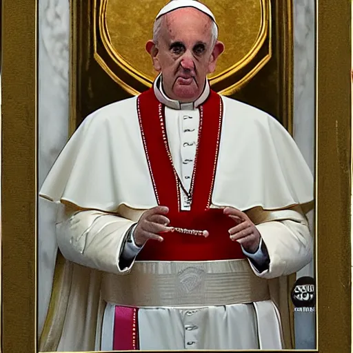 Image similar to the pope with the body of adonis