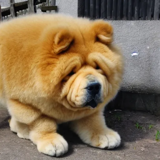 Image similar to a chow chow in samurai armour