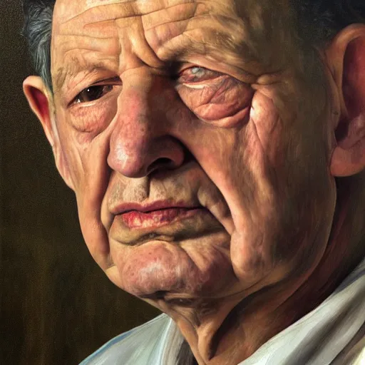 Image similar to high quality high detail painting by lucian freud, hd, portrait, photorealistic lighting