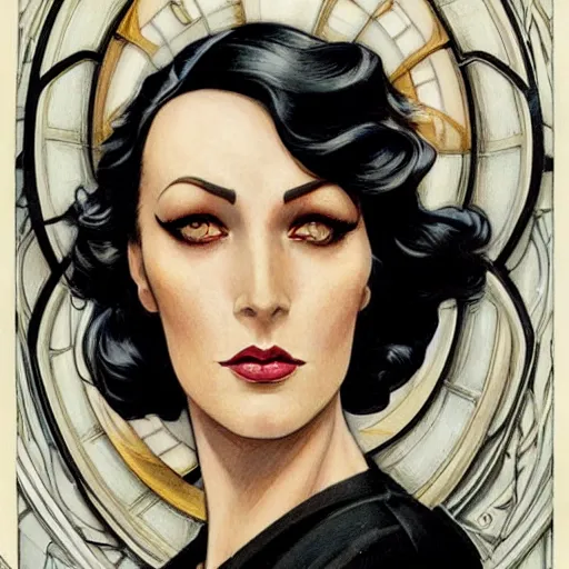 Prompt: a streamline moderne, art nouveau, multi - ethnic and multi - racial portrait in the style of loish, and in the style of donato giancola, and in the style of charles dulac. intelligent, expressive, very large eyes. symmetry, ultrasharp focus, dramatic lighting, photorealistic digital painting, intricate, elegant, highly detailed, symmetrical.