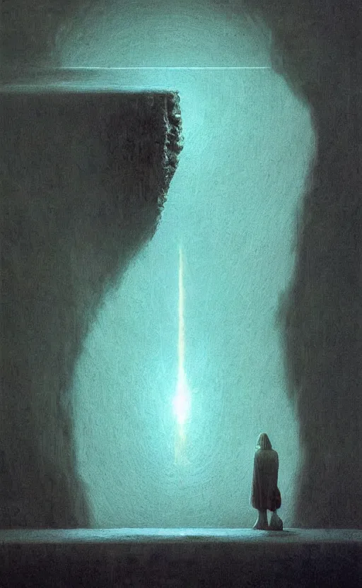 Image similar to mysterious paranoia, madenning knowlege, forbidden information, cosmic horror, minimal max, in the style of surrealism, digital art modern beksinski, artstation