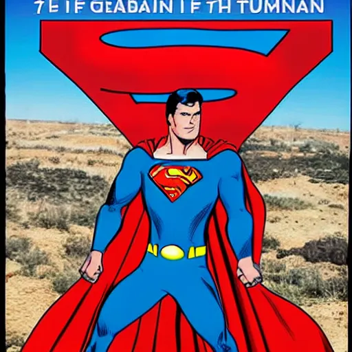 Image similar to photo of superman with the face of benjamin netanyahu