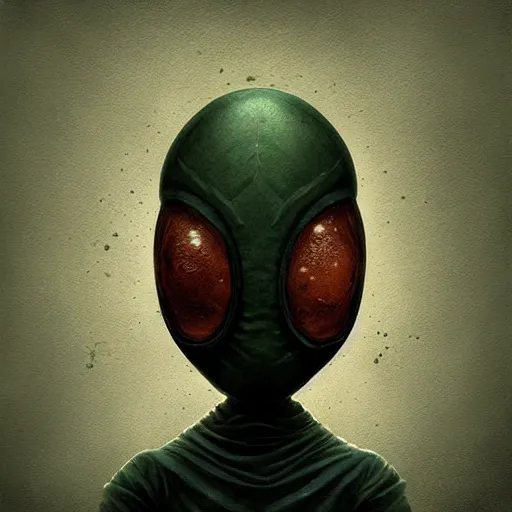 Image similar to Mysterio, artwork by Antón Semenov,