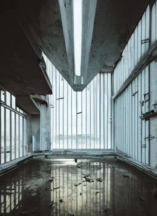 Prompt: “derelict architecture single building , the windows are broken, building designed by architect Oscar Niemeyer, architecture digest, building surrounded in a luxury environment, bright tones, fluorescent lighting,volumetric Lighting, photorealism, high detail, golden ratio, cinematic, octane renderer”