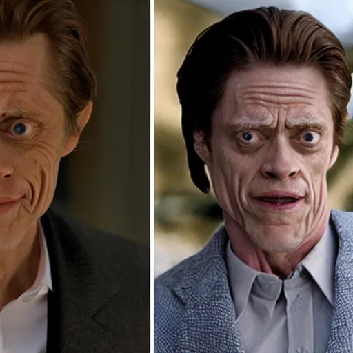 Image similar to willem dafoe as steve buscemi