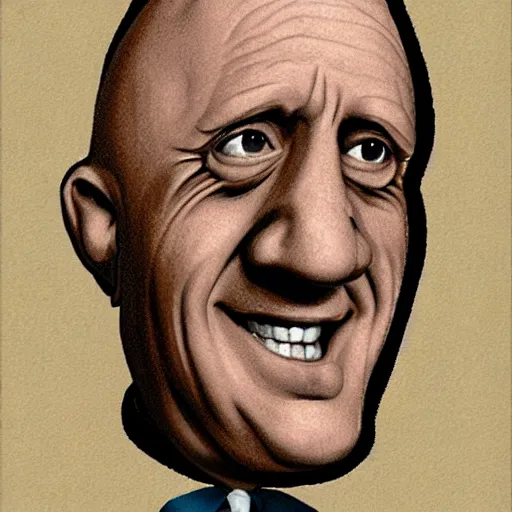 Image similar to A caricature of Mike Ehrmantraut