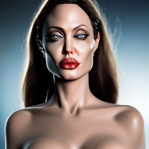 Prompt: animatronic Angelina Jolie, exposed mechanics, photo, Stan Winston studios, detailed, 4k