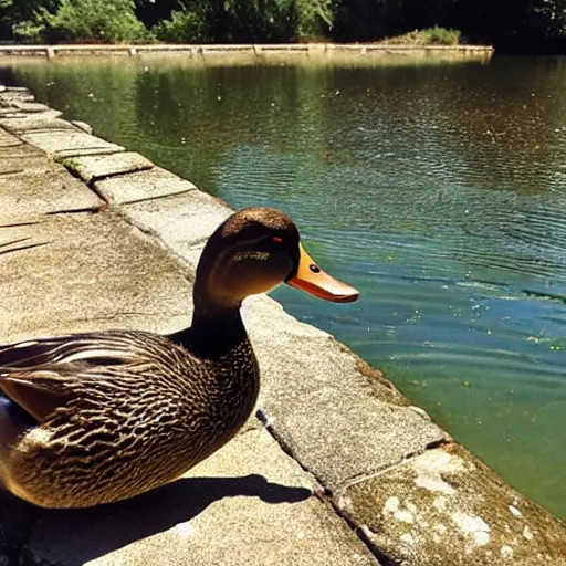 Image similar to All the ducks are swimming in the water, fal-de-ral-de-ral-do