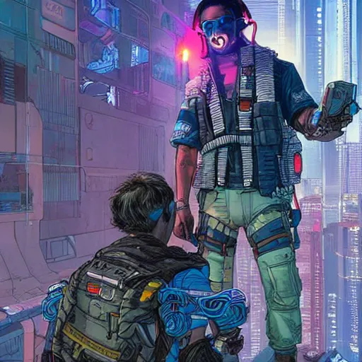 Image similar to ivan. Apex legends cyberpunk fitness. Concept art by James Gurney and Mœbius.