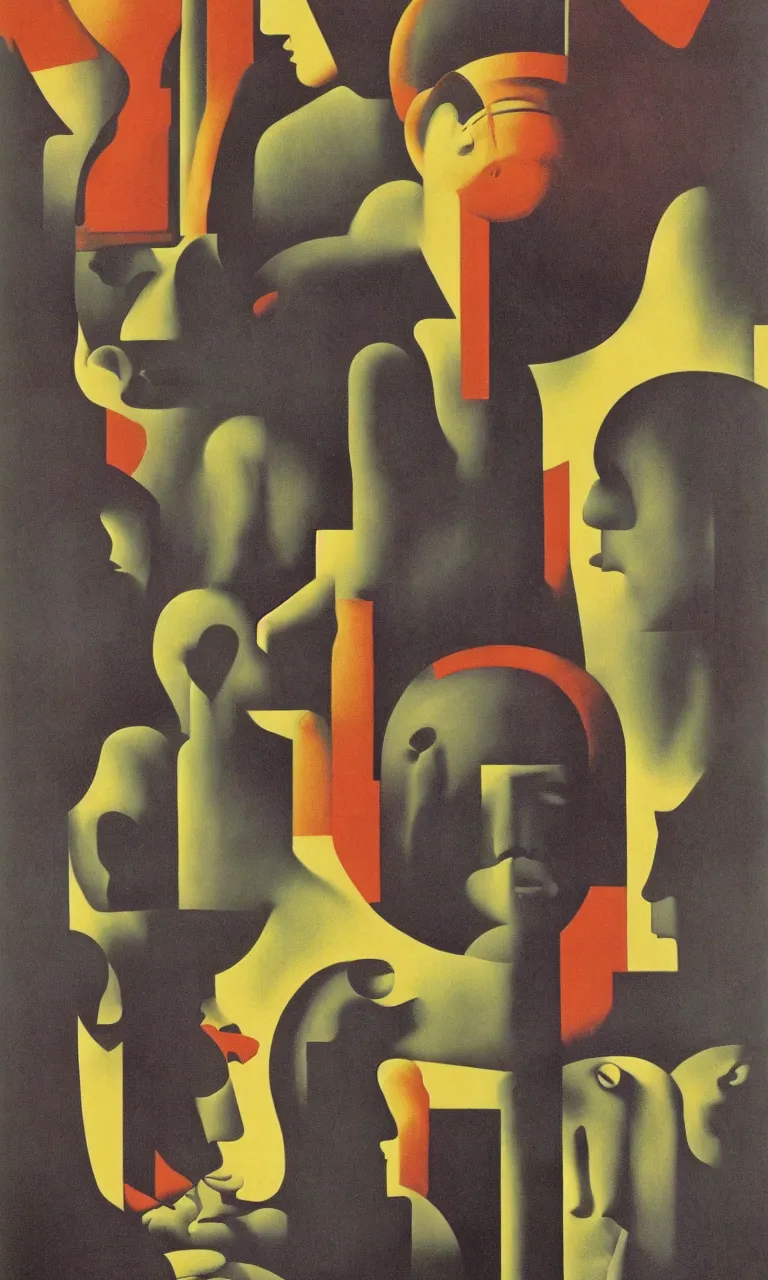 Image similar to Bauhaus Poster by Richard Corben by René Magritte, stoic caesar, surrealism