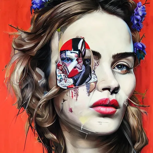 Prompt: portrait by Sandra Chevrier