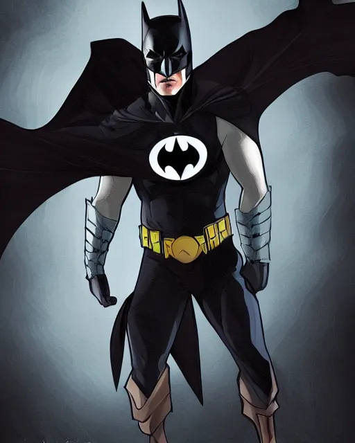 Image similar to ven as batman, with the powers of flash, dynamic lighting, fantasy concept art, trending on art station, stunning visuals, creative, cinematic, ultra detailed, comic strip style