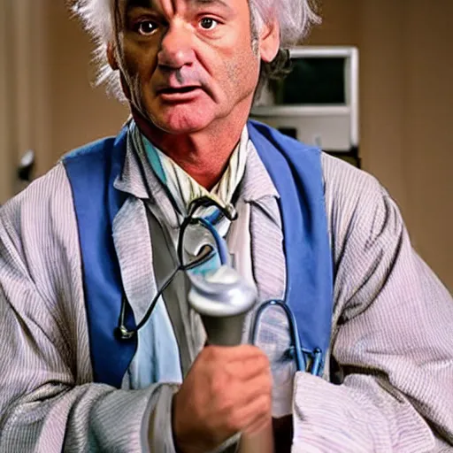 Image similar to bill murray as doctor emmett brown