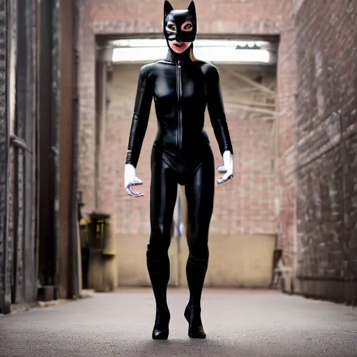 Image similar to Mark Zuckerberg as Catwoman, 105mm, Canon, f/4, ISO 100, 1/200s, 8K, RAW, symmetrical balance, Dolby Vision, Aperture Priority