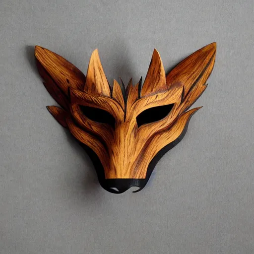 Image similar to wolf dragon wooden mask