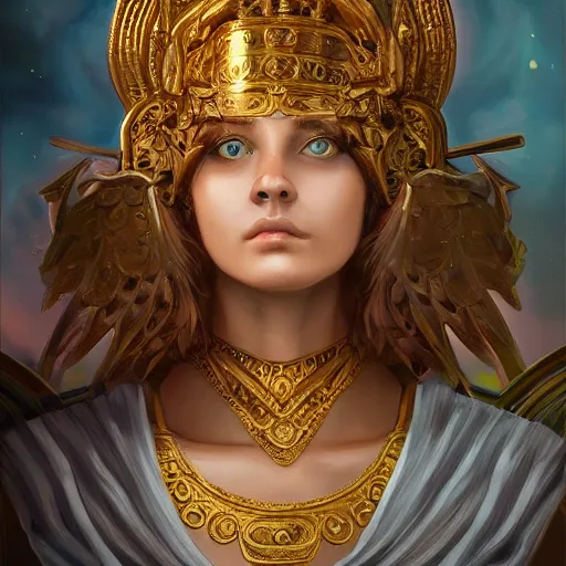 Image similar to portrait greek gods, tarot cards, ornate, ultradetailed, digital art, irina french, heraldo ortega, mandy jurgens, golden ratio, art canvas, award winning, masterpiece trending on artstation 8 k 1 5 0 mpx