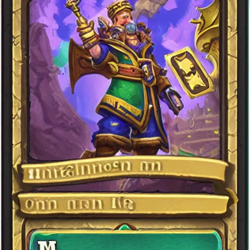 Image similar to Zelenski on Hearthstone card