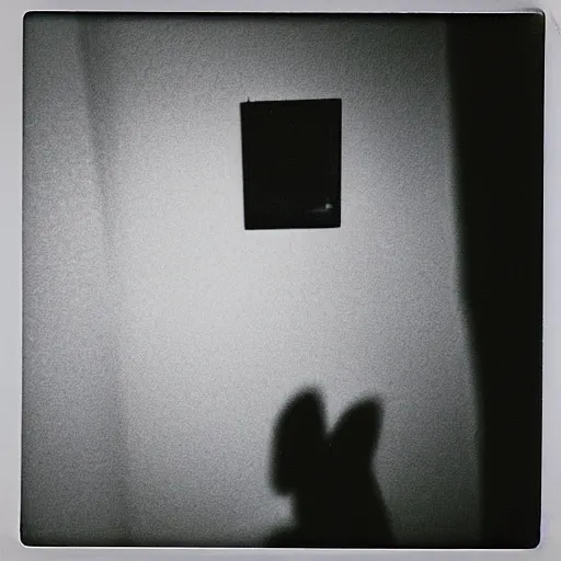 Image similar to the shadow creature in the corner of the bedroom, dark film still from horror movie master, a polaroid picture taken at midnight