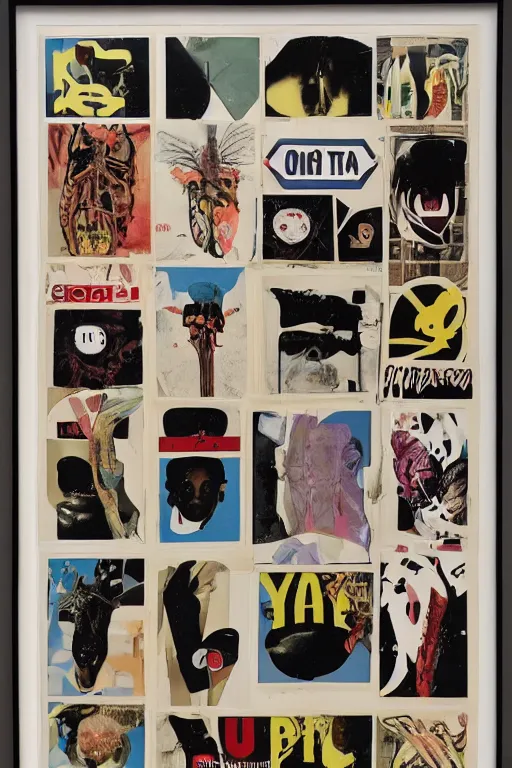 Image similar to youre from your father worm. symmetrical anatomy, pop art, torn magazine, without duplication, art by richard hamilton and mimmo rotella.