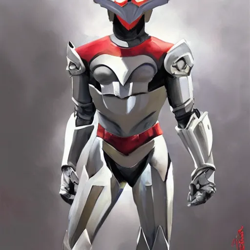 Image similar to greg manchess portrait painting of armored spiderman ultraman grey fox from metal gear cyborg gay japanese - american hybrid as overwatch character, medium shot, asymmetrical, profile picture, organic painting, sunny day, matte painting, bold shapes, hard edges, street art, trending on artstation, by huang guangjian and ail elvgren and sachin teng