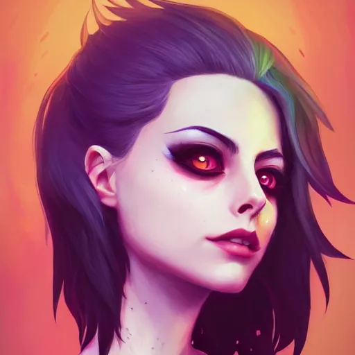 Image similar to a portrait of a beautiful willa holland as a punk, art by lois van baarle and loish and ross tran and rossdraws and sam yang and samdoesarts and artgerm, digital art, highly detailed, intricate, sharp focus, trending on artstation hq, deviantart, unreal engine 5, 4 k uhd image