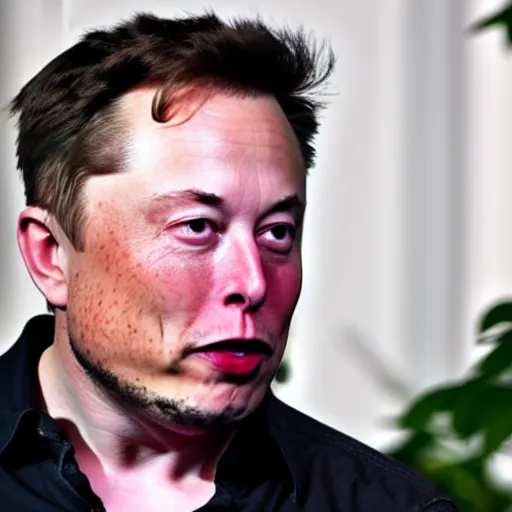 Image similar to professional photo of elon musk sobbing, stunning, 4 k