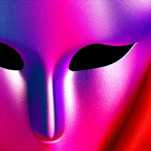 Image similar to party mask, silky texture, gradient, logo, aesthetic, 4 k, hd