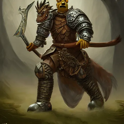 Prompt: portrait of homer simpson wearing armor, fighting a dragon in a mystical forest, dark fantasy, dnd style, mediaeval armor, highly detailed, intricate, holy, artstation, artistic