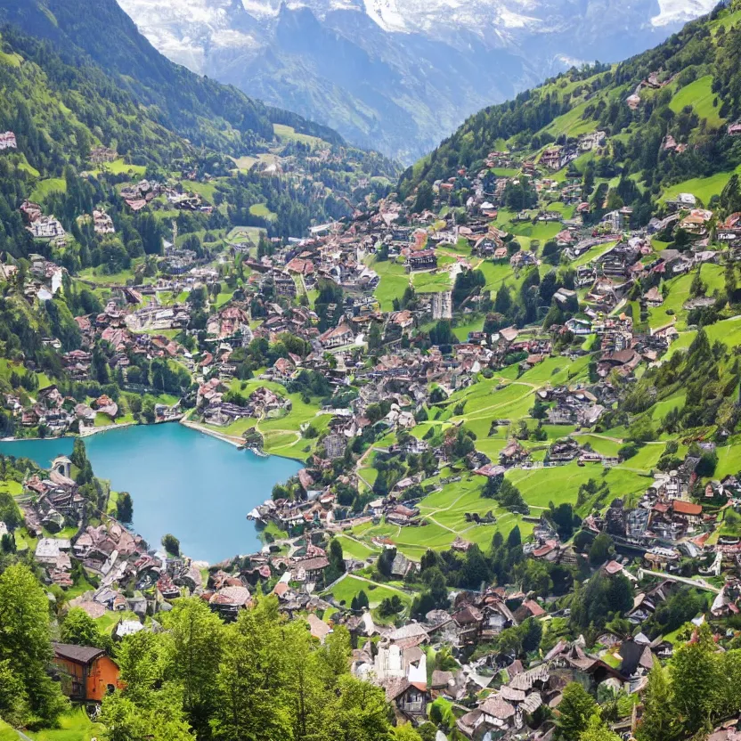 Prompt: switzerland beautiful landscale