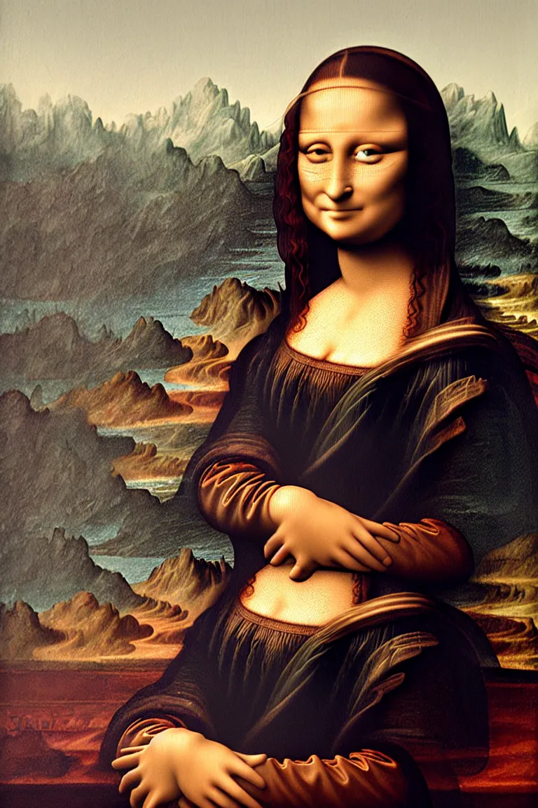 Prompt: Mona Lisa painted by Mark Ryden, highly detailed, digital painting, artstation, concept art, smooth, sharp focus, illustration,