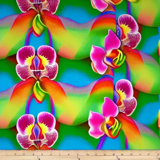 Prompt: wexretro aferrons rainbow rainbow implications orchids