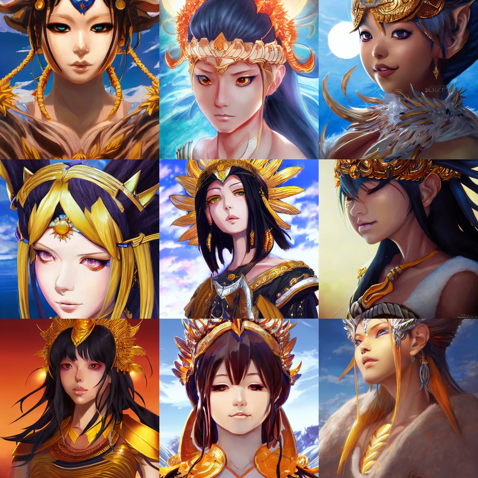 Prompt: A close-up professional anime portrait of Ssunbiki as a sun goddess from Skyrim, by a professional manga illustrator, Stanley Artgerm Lau, WLOP, Rossdraws, James Jean, Andrei Riabovitchev, Marc Simonetti, and Sakimichan, tranding on artstation