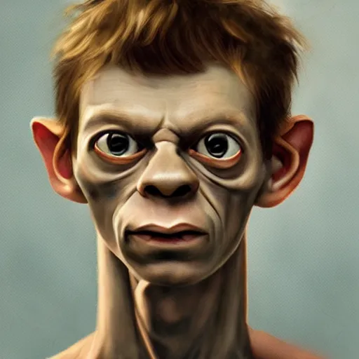 Image similar to detailed portrait of thomas sangster as gollum