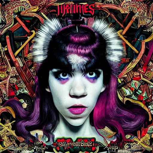 Image similar to Grimes - Book 1 album cover, album art, album cover art, 8k