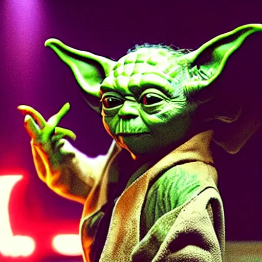 Image similar to Yoda as WWE Champion