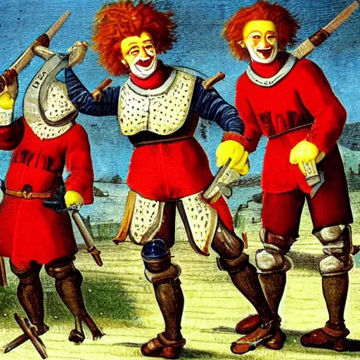 Image similar to 1 5 th century ronald mcdonald siege weapons