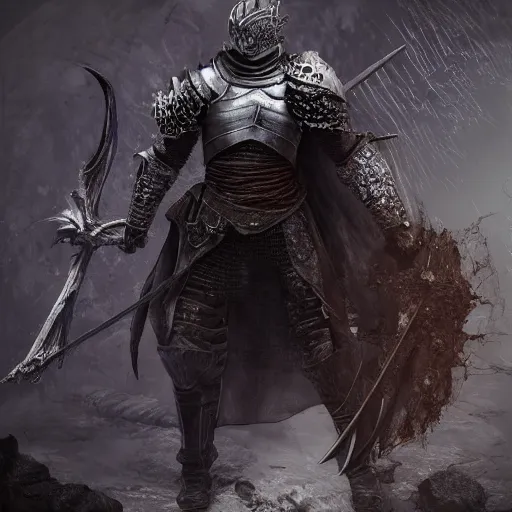 Prompt: a dark souls knight, au naturel, hyper detailed, digital art, trending in artstation, cinematic lighting, studio quality, smooth render, unreal engine 5 rendered, octane rendered, art style by klimt and nixeu and ian sprigger and wlop and krenz cushart