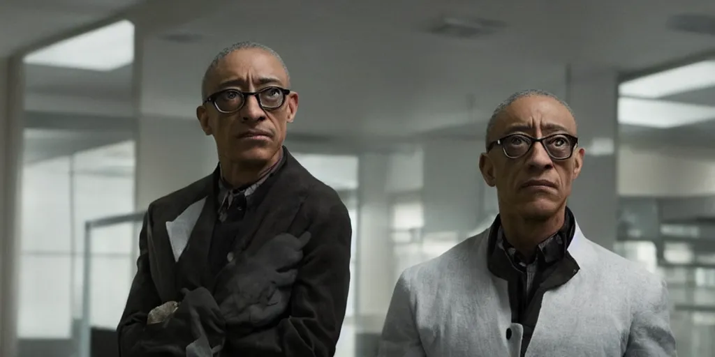 Prompt: Giancarlo Esposito as Professor X in 'X-Men: Multiverse of Insanity' (2023), movie still frame