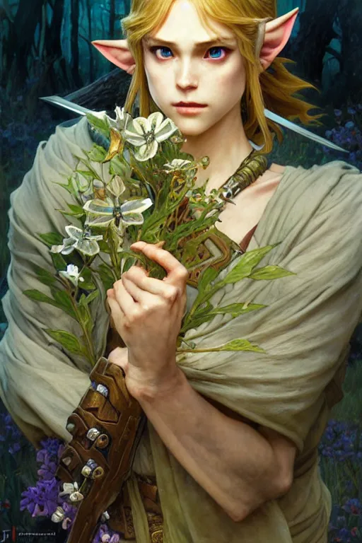 Prompt: legend of zelda!! metamorphosis, perfect face!!, fantasy, intricate, elegant, dramatic lighting, emotionally evoking symbolic metaphor, highly detailed, photorealistic, artstation, concept art, smooth, sharp focus, art by john collier and albert aublet and krenz cushart and artem demura and alphonse mucha