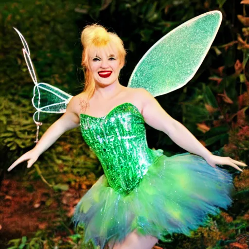 Prompt: christina hendrick as tinkerbell,