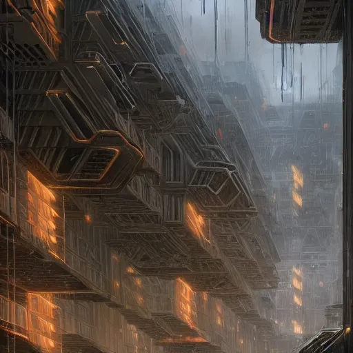 Image similar to highly detailed brutalist architecture city, star wars imperial style, while it's raining, stephen bliss, unreal engine, fantasy art by greg rutkowski, loish, rhads, ferdinand knab, makoto shinkai, ilya kuvshinov, rossdraws, global illumination, radiant light, detailed and intricate environment