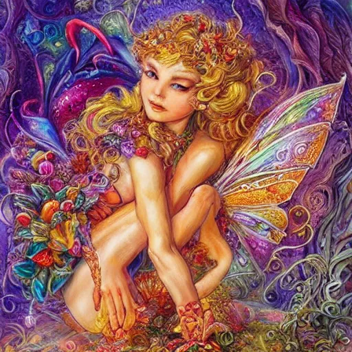 Image similar to a crab fairy, art by josephine wall, intricately detailed, highly detailed, fantasy, whimsical, trending on artstation