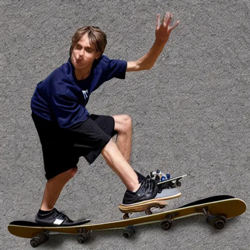 Image similar to jesus christ skateboarding