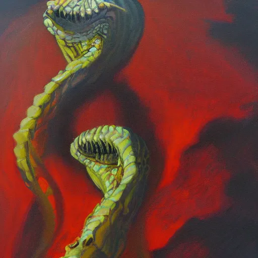 Prompt: Hydra, oil painting