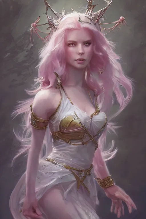 Image similar to fairy princess, highly detailed, d & d, fantasy, highly detailed, digital painting, trending on artstation, concept art, sharp focus, illustration, art by artgerm and greg rutkowski and fuji choko and viktoria gavrilenko and hoang lap