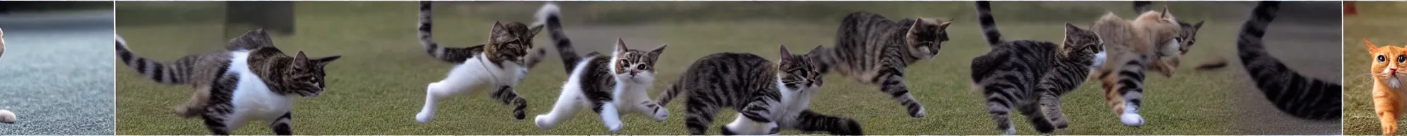 Image similar to consistent frames from a video of a cat running