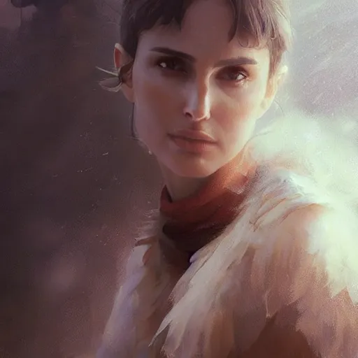 Prompt: a highly detailed epic cinematic concept art CG render digital painting artwork: Natalie Portman. By Greg Rutkowski, Ilya Kuvshinov, WLOP, Stanley Artgerm Lau, Ruan Jia and Fenghua Zhong, trending on ArtStation, subtle muted cinematic colors, made in Maya, Blender and Photoshop, octane render, excellent composition, cinematic atmosphere, dynamic dramatic cinematic lighting, precise correct anatomy, aesthetic, very inspirational, arthouse